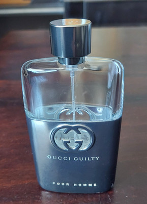 EMPTY Gucci Guilty Pour Homme Eau de Toilette Cologne Bottle 90ml/3.0 fl. oz.