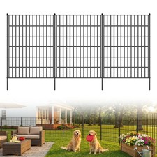 Toolterritary 5 Panels No Dig Decorative Garden Fence, 40in H x 13.0ft L , D...