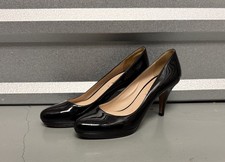PRADA Black Patent Leather Peep Toe Platform Pump size EU 38