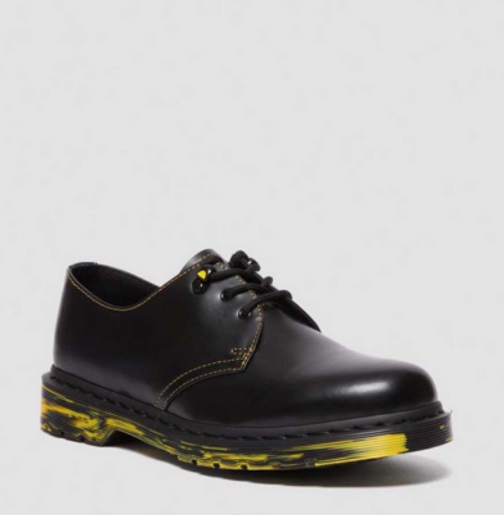 SAOLA Scarpe Oxford unisex DR. MARTENS' 1461 suola marmorizzata pelle M8 W9. Prezzo consigliato $140