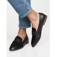 Madewell Women Suede Leather Loafer The Alex Loafer Sz. 7 Black NWOT