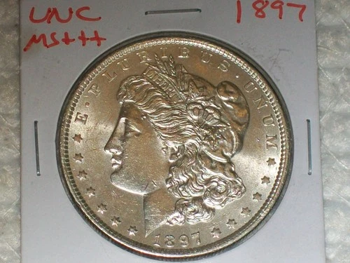 1897 P Morgan Silver Dollar US Coin UNC GEM BU