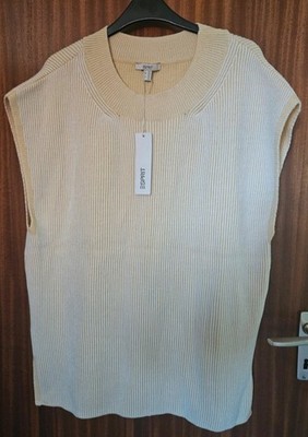 Esprit Strickpullunder Gelb Weiß XXL NEU mit Etikett