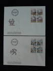 astrology signs of the zodiac x2 FDC Switzerland 1984 (block of 4)