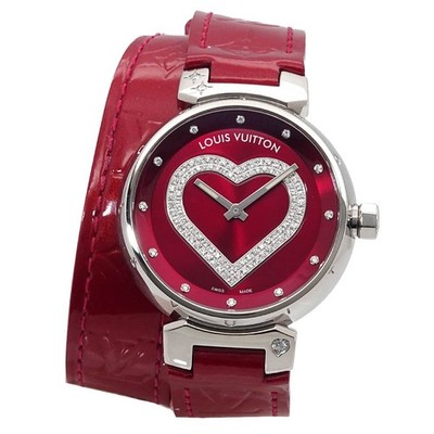 LOUIS VUITTON Tambour Q1314 Heat Pomdamour Diamond Bordeaux Dial 90324553