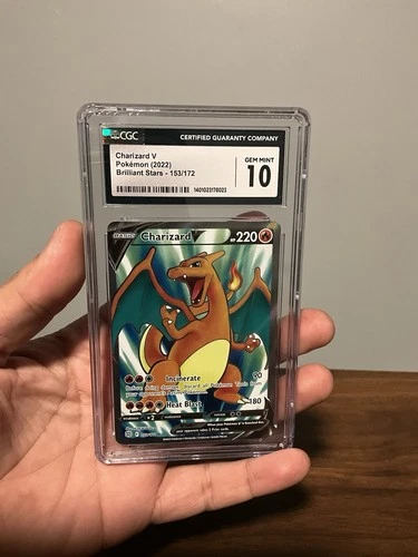 Pokémon TCG Charizard V 153/172 Full Art, Brilliant Stars | CGC 10 Graded