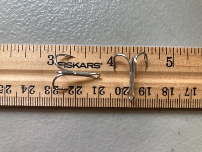 40 Eagle Claw 375m-6   Nickel  Treble Hooks size 6