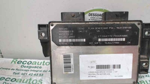 9646677980 motorsteuergerät 96815 CITROEN XSARA BERLINA 1.9 DIESEL 1997