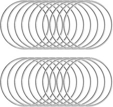 Metallringe zum Basteln 20 St&uuml;ck 8cm Silber Metallringe Metall Ringe Deko f&uuml;r T