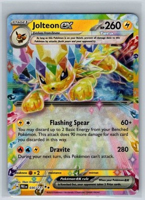 Jolteon ex 030/131 Sv: Prismatic Evolutions Holo NM