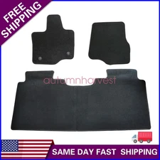 Full Set Front & Rear Floor Mats Carpet For 2015-2020 Ford F-150 F150 Black New