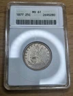 1877 seated liberty quarter Soap Box