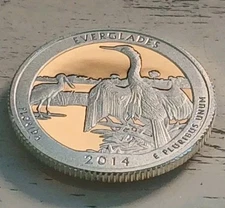 2014-S Cameo PROOF 90% SILVER "Everglades" ATB Washington Quarter 