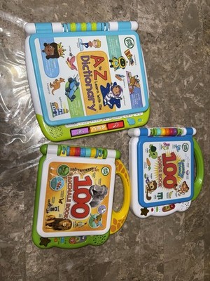 Leap Frog Learning Books, 100 Animals, 100 Words,  A-Z Dictionary Lot