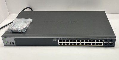NETGEAR ProSAFE GS728TP V2  24 Port Gigabit  PoE+ Managed Switch W/Power Cord
