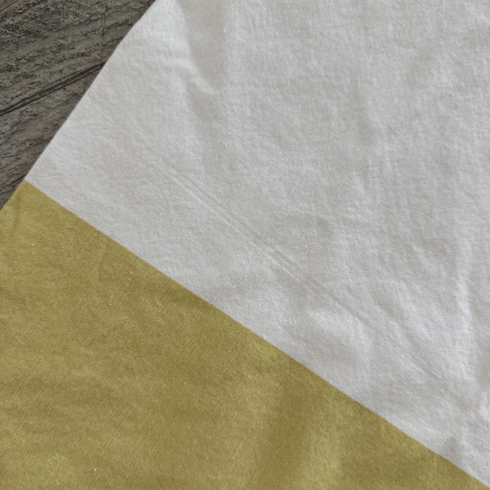 Cortina de ducha West Elm Chartreuse amarillo/blanco rugby a rayas algodón Foto 2 de 4