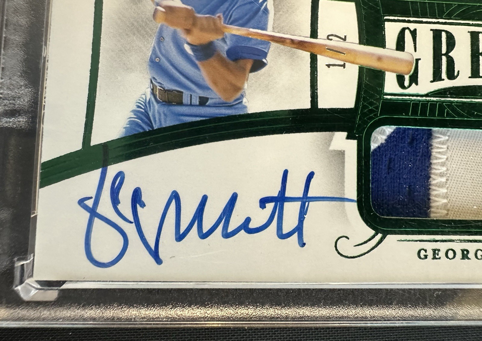 GEORGE BRETT 2020 Panini Flawless Greats - Dual Patch AUTO -KC Royals - HOF #/2 view 3