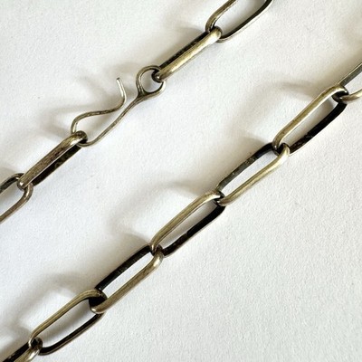Navajo Paperclip Link Chain Necklace 18in Handmade 8.7g Sterling
