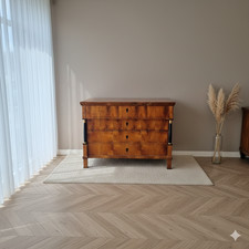 27989 Pultkommode Kommode Biedermeier 1850 Kirschbaum furniert Antik