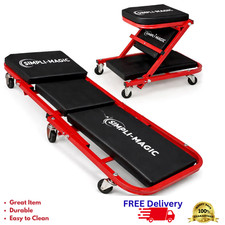 Foldable Mechanic Creeper 6 Wheel Low Profile Garage Car Repair Rolling Board