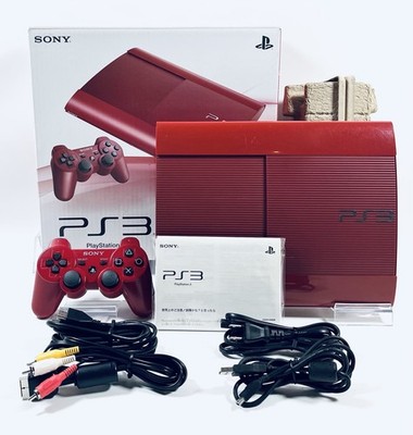 🔥RARE Sony PS3 CECH-4000B 250GB ❤️ Garnet Red 🎮 1 Controller