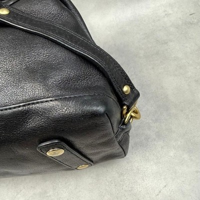 COACH Madison Sabrina 2Way Leather Handbag Mini Boston Y2K Black