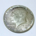 1969 D Kennedy Half Dollar 40% Silver Coin, Circulated Coin #6841