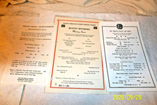 LOT OF 3==C B & Q 2 BURLINGTON ROUTE RAILROAD MENUS + KCS RR SNACK BAR MENU