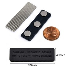 10 Pieces Name Badge Magnets Magnetic Name Tag Holders ID Fastener Clip with Thr
