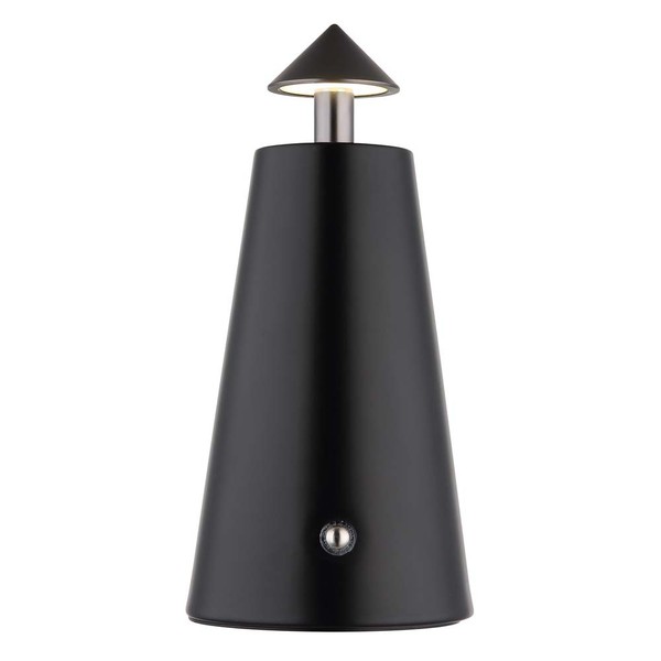 Tischleuchte Beistelllampe Leselampe Metall Schwarz Matt Touchdimmer Led H 19Cm-image