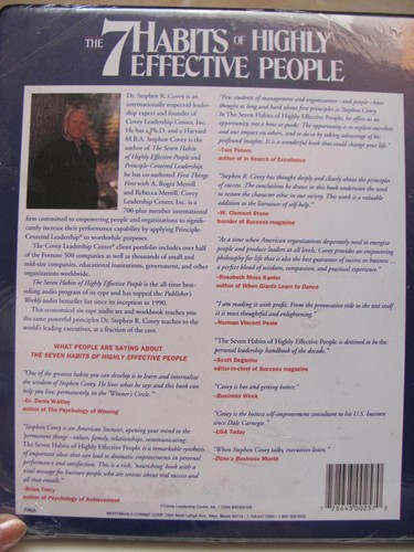 The 7 Habits of Highly Effective People by Stephen R. Covey 6-tape set & workbk - Imagen 3 de 3