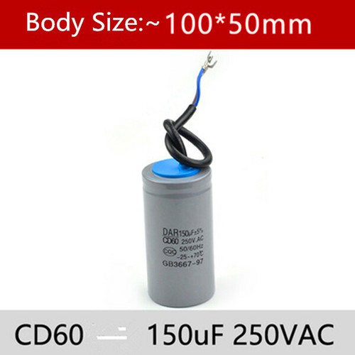 1Pc 75uF-600uF MFD CD60 250VAC Motor AC Start Capacitors Round 50/60Hz Wire Lead - Picture 12 of 23