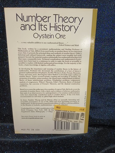 Number Theory and Its History (Dover Books on Mathematics) - Picture 2 of 2