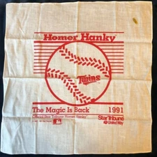 1991 Minnesota Twins Homer Hanky Official Star Tribune The Magic is Back