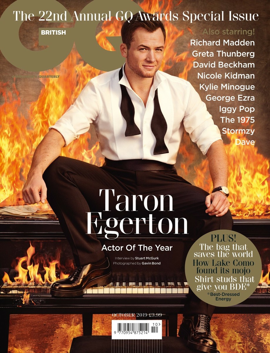 GQ Magazine British Men Of The Year 2019 Taron Egerton Kylie