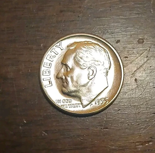 1955 D Roosevelt Dime 90% Silver BU US Coin