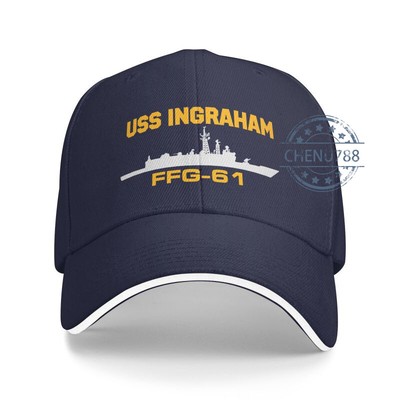 Men's Cap USS INGRAHAM FFG-61 veteran Adjustable size Baseball Hat 22in-23in