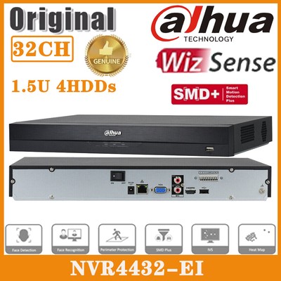 Dahua NVR NVR4432-EI 16MP 32 channel 1.5U 4HDDs WizSense Network Video Recorder