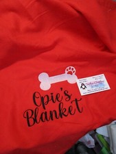 Personalized Dog Blanket Bone S Paw 50 x 60 Polar Fleece Custom Name Dog Blanket