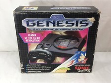 NEW 1992 Sega Genesis Console Sonic Video Game Boxed Complete Unused Factory