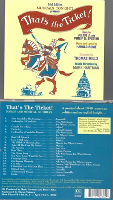 THAT'S THE TICKET-REVIVAL CAST-RARE HAROLD ROME SCORE-1ST RECORDING-CD