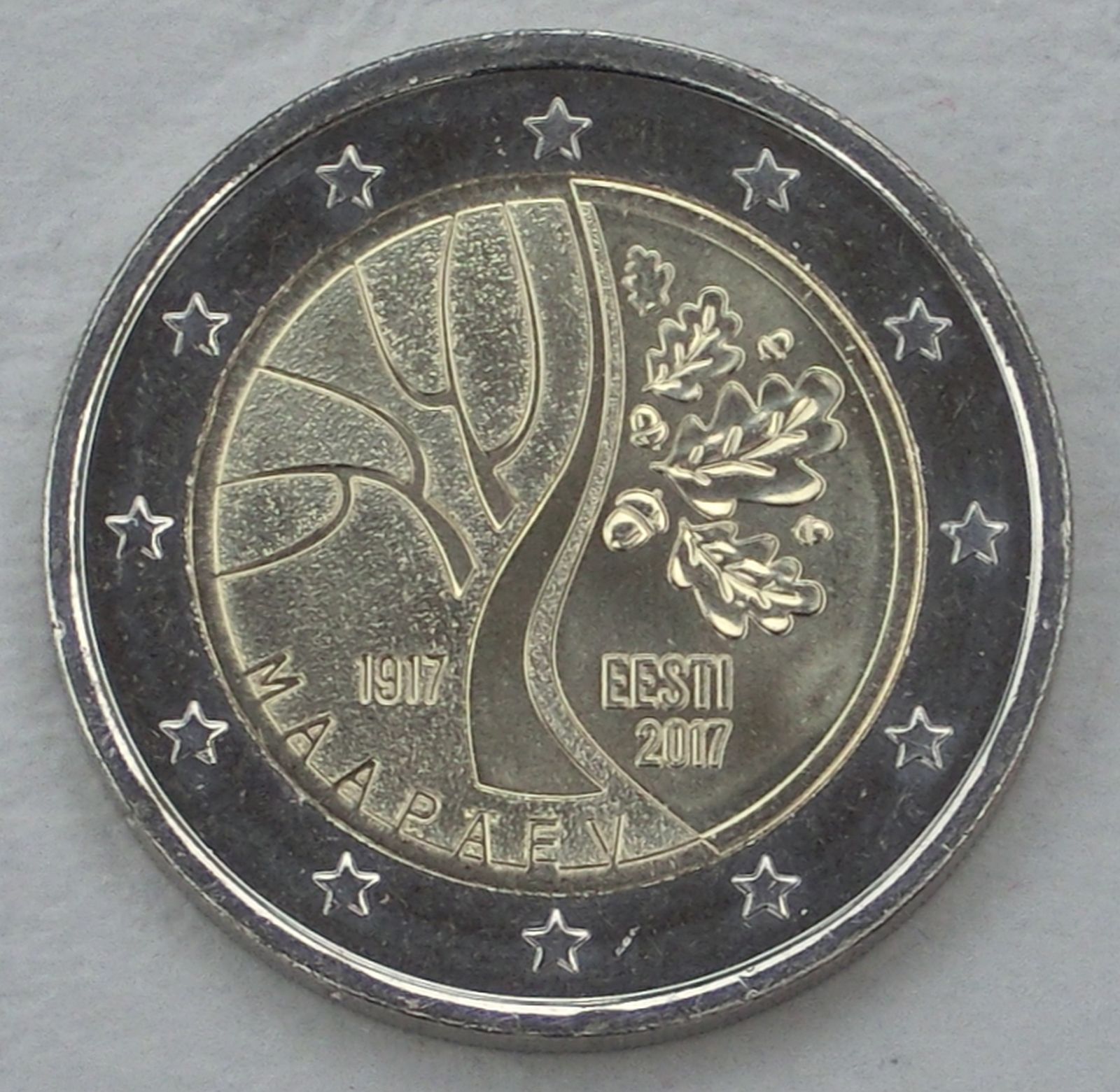 2 Euro Monnaie Commémorative Estonie 2017 Chemin Vers L'Indépendance Splendide.