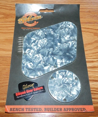 Gibson Les Paul Plate Set Rear Cavity Control Cover Black Pearl Guitar Parts Kit
