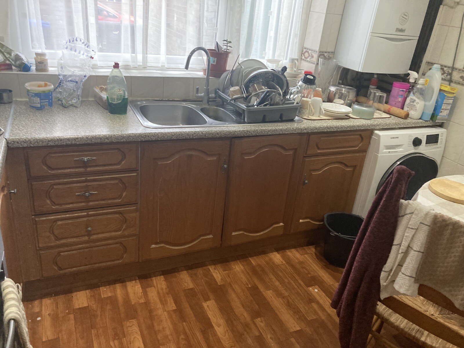 used solid wood kitchen units eBay