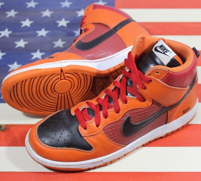 Nike Dunk High Premium NikeID 2009 Orange/Black/Red Skate