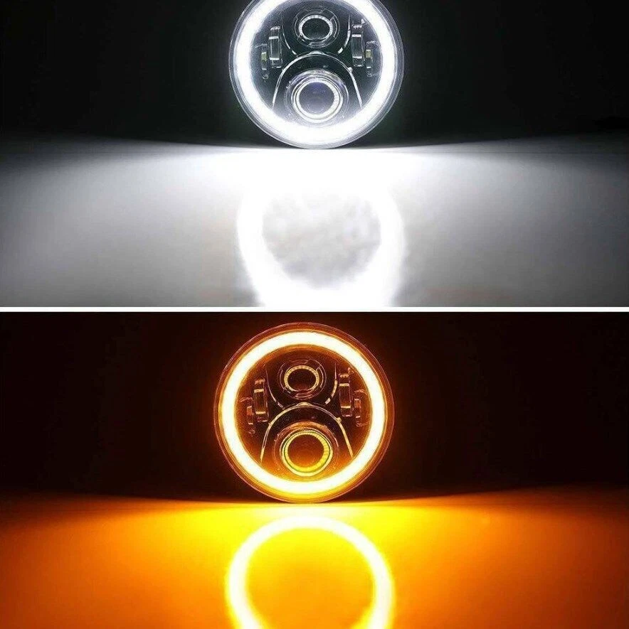 Pair 7INCH Round Led Headlights High/Low For Chevrolet Chevelle 1971 1972 1973 - Изображение 3 из 4