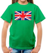 Canadian Union Jack Flag - Kinder T-Shirt - Canada UK London Ottawa Toronto