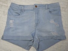 Womens Pacsun Super Stretch Shortie Shorts Cuffed Size 29 Distressed