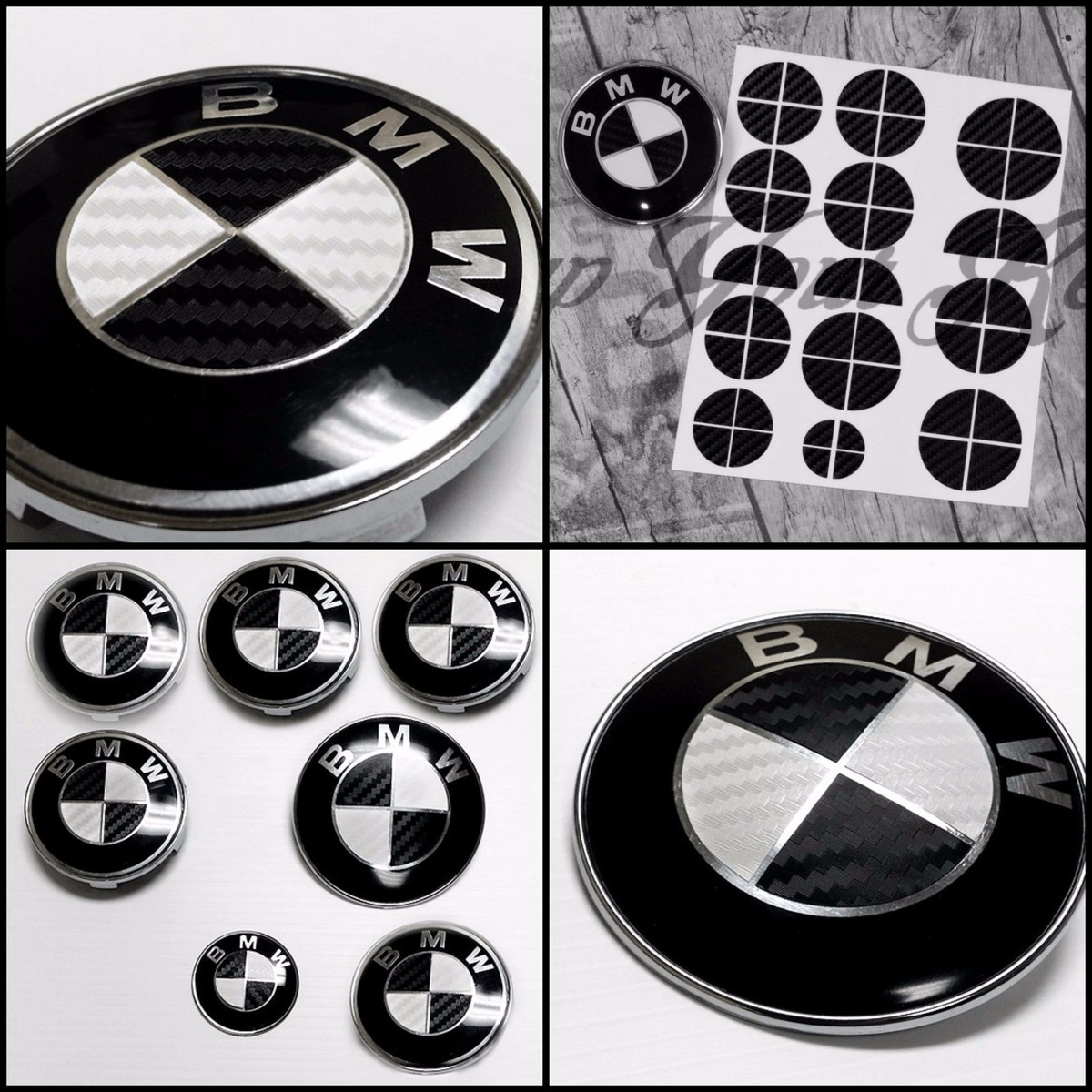 BMW 壁掛　絵　非売品 BMW Carbon Fiber Look Badge Roundel Overlay 1 2 3 5 6