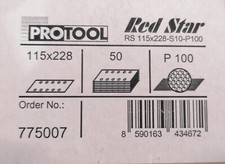 Festool/ Protool, Schleifstreifen, 115x228 P100, 50 Stück, 10 Lochung, Nr.775007